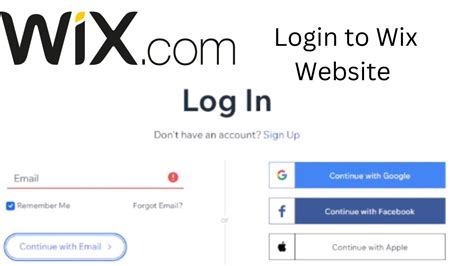 wix log in with google|Signing in to the Wix Member Apps 